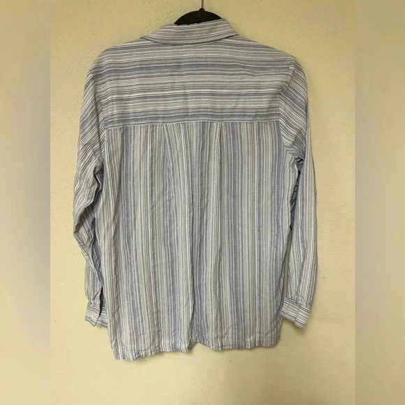 Athleta Button down top lightweight striped button down XL - Picture 9 of 11